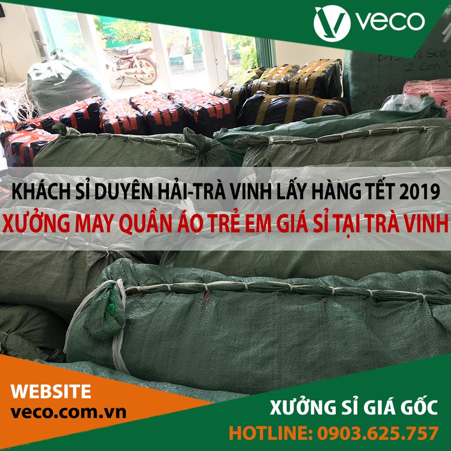 VECO-Xưởng may quần áo trẻ em giá sỉ tại Trà Vinh
